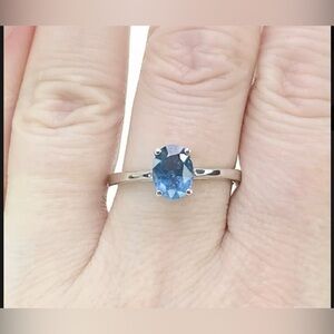 TGGC Blue Kyanite .925 Sterling Silver Genuine Gemstone Ring